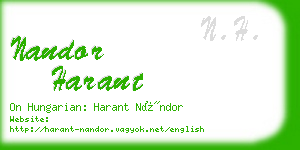 nandor harant business card